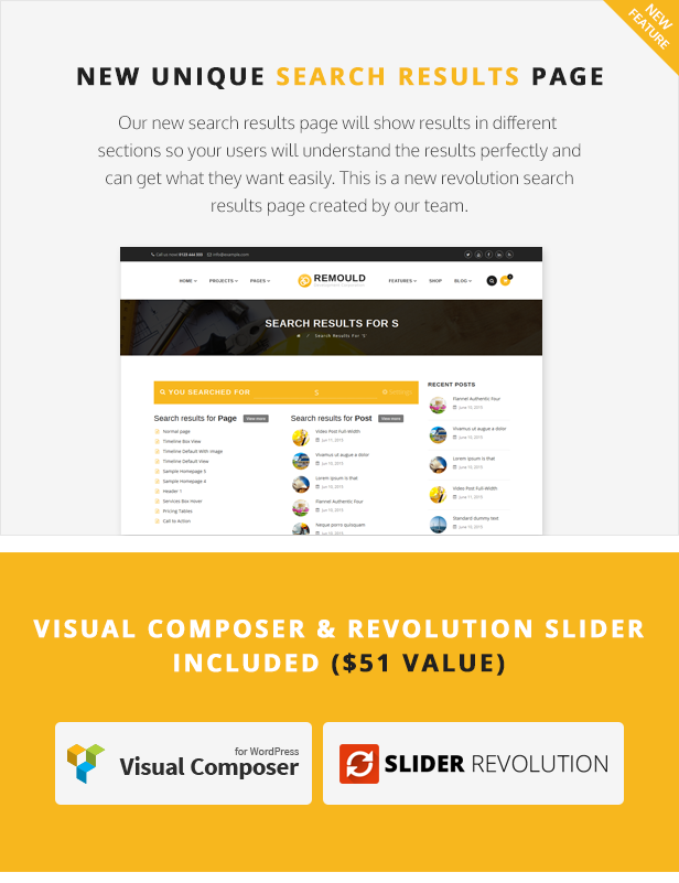 Remould WordPress Theme - Visual Composer and Revolution Slider included